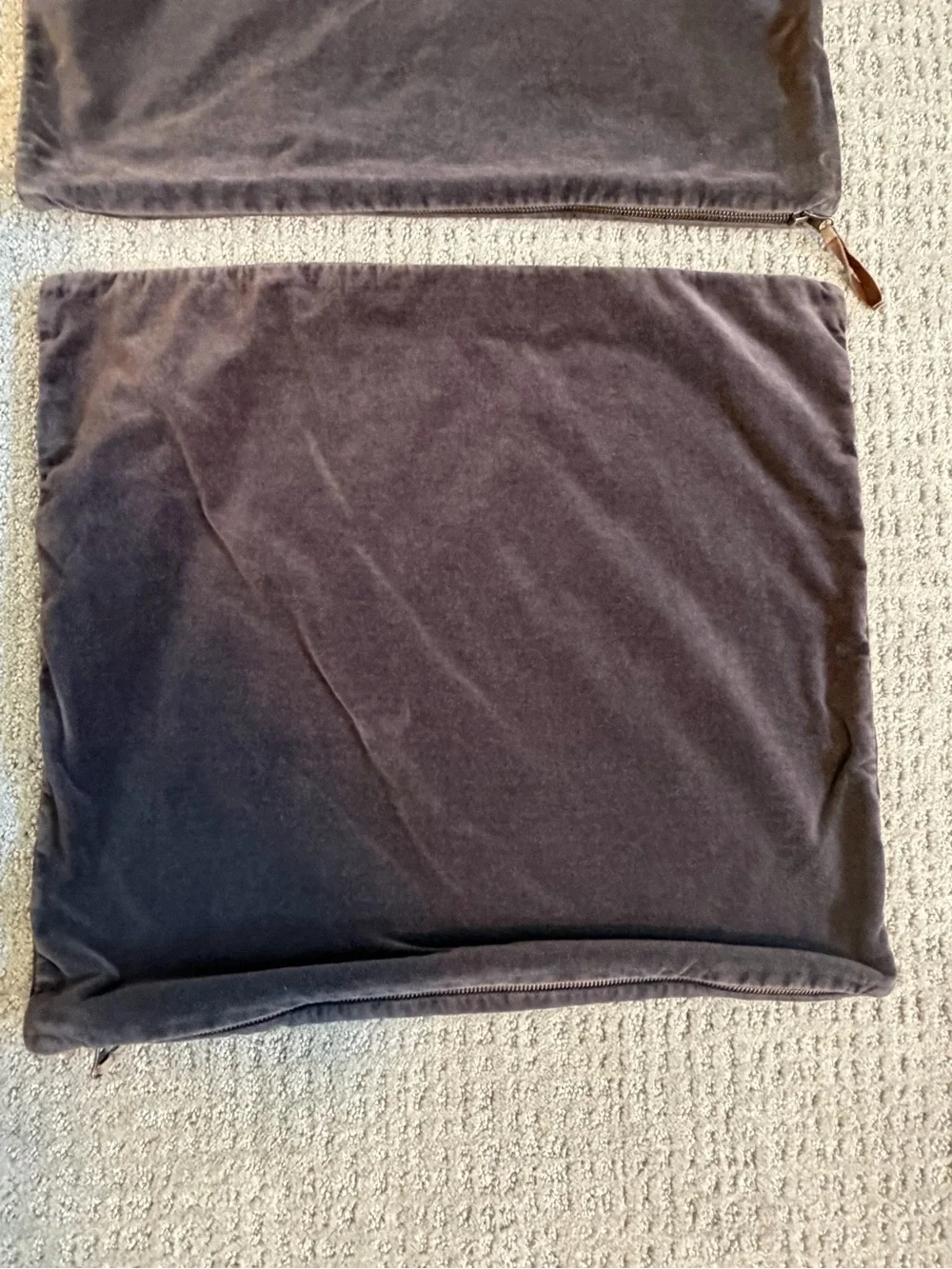 Pottery Barn Dark Gray Velvet Pillow Cover